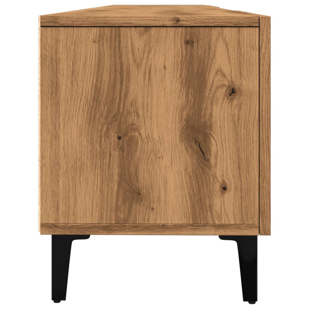 Tv-meubel 180x31,5x40 cm bewerkt hout artisanaal eikenkleurig