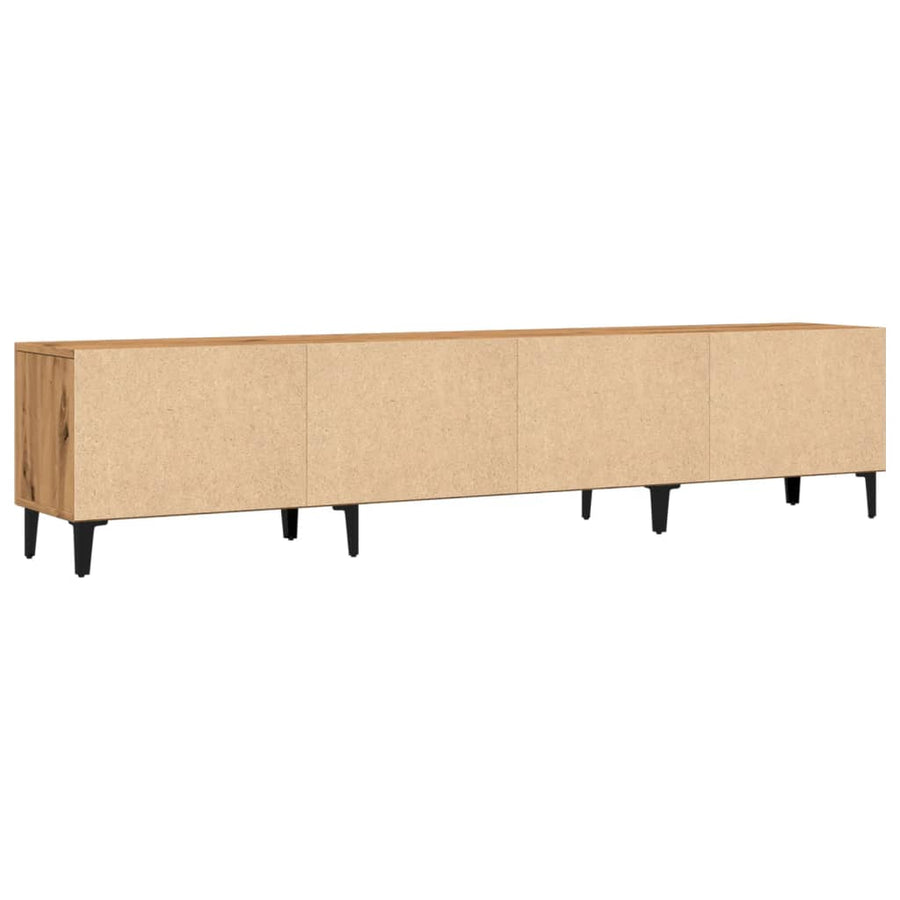 Tv-meubel 180x31,5x40 cm bewerkt hout artisanaal eikenkleurig