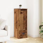 Tall cabinet 36x35.5x103.5 cm carved aged wood