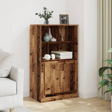 Hoge kast 60x35,5x103,5 cm bewerkt hout oud houtkleurig