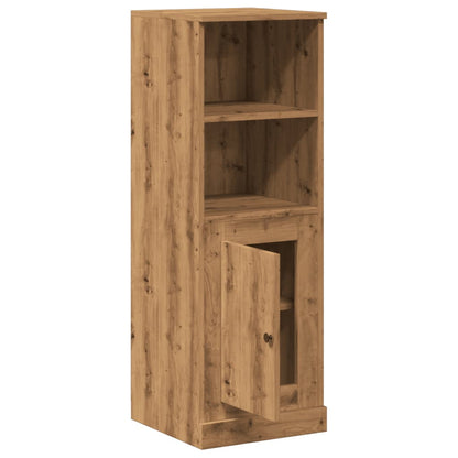 Hoge kast 36x35,5x103,5 cm bewerkt hout artisanaal eikenkleurig