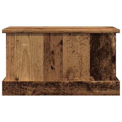 Opbergbox 30x50x28 cm bewerkt hout oud houtkleurig