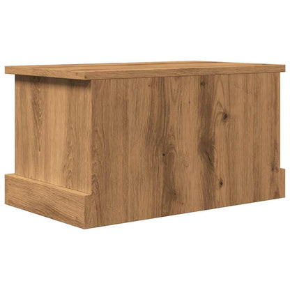 Opbergbox 30x50x28 cm bewerkt hout artisanaal eikenkleurig