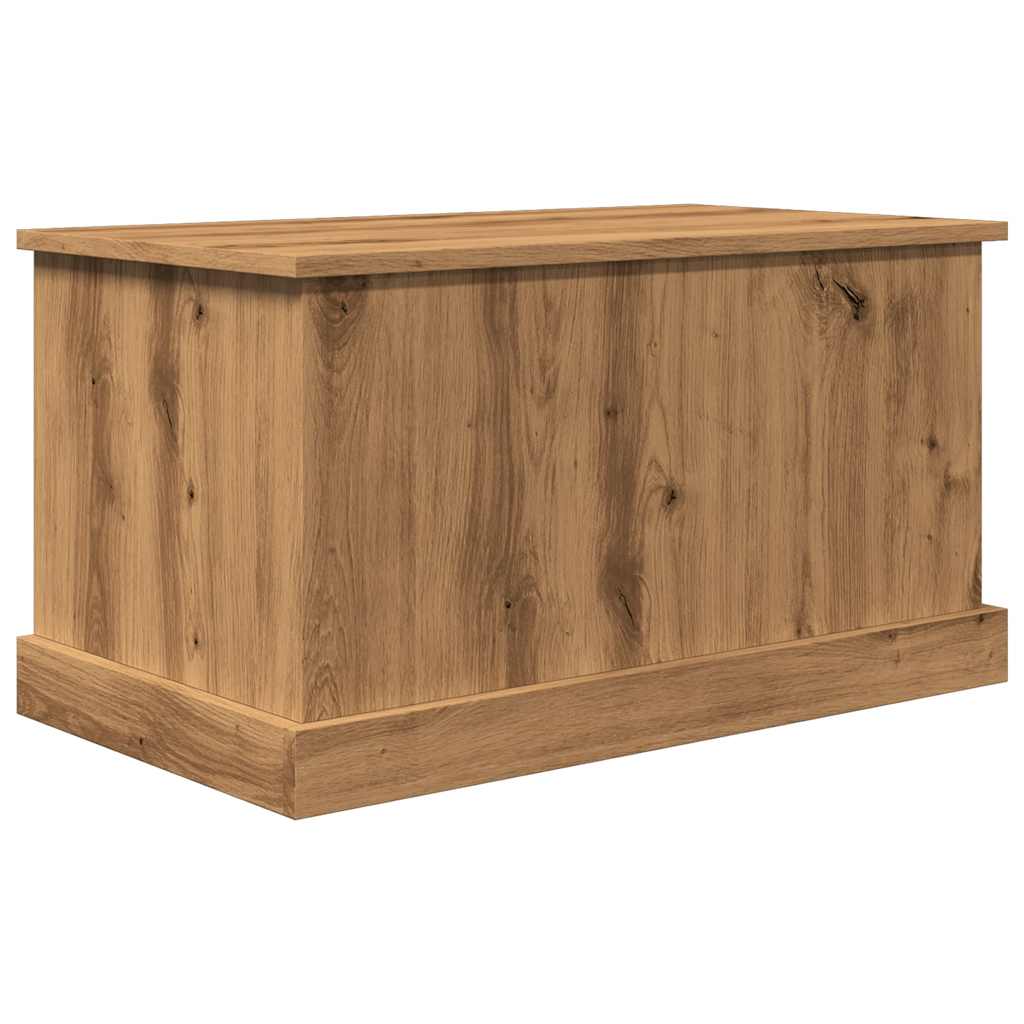 Opbergbox 70x40x38 cm bewerkt hout artisanaal eikenkleurig