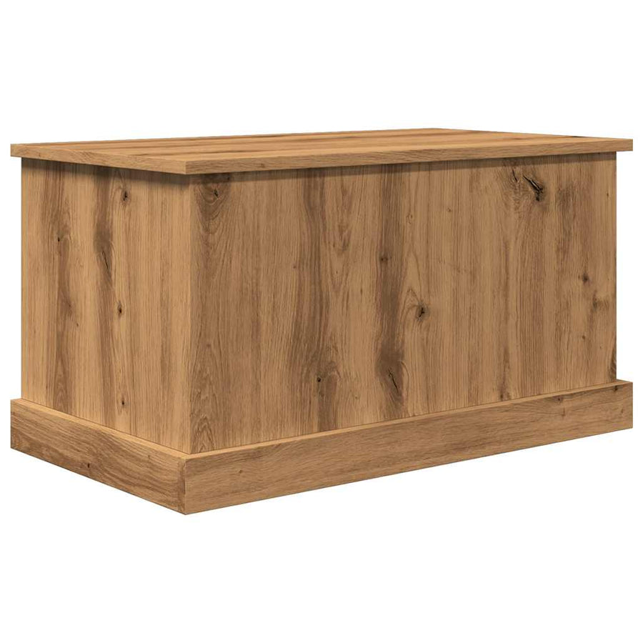 Opbergbox 70x40x38 cm bewerkt hout artisanaal eikenkleurig