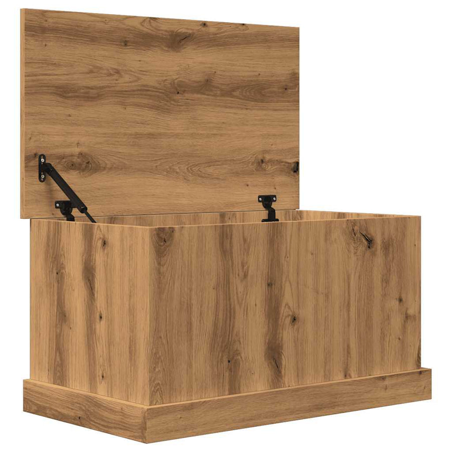 Opbergbox 70x40x38 cm bewerkt hout artisanaal eikenkleurig