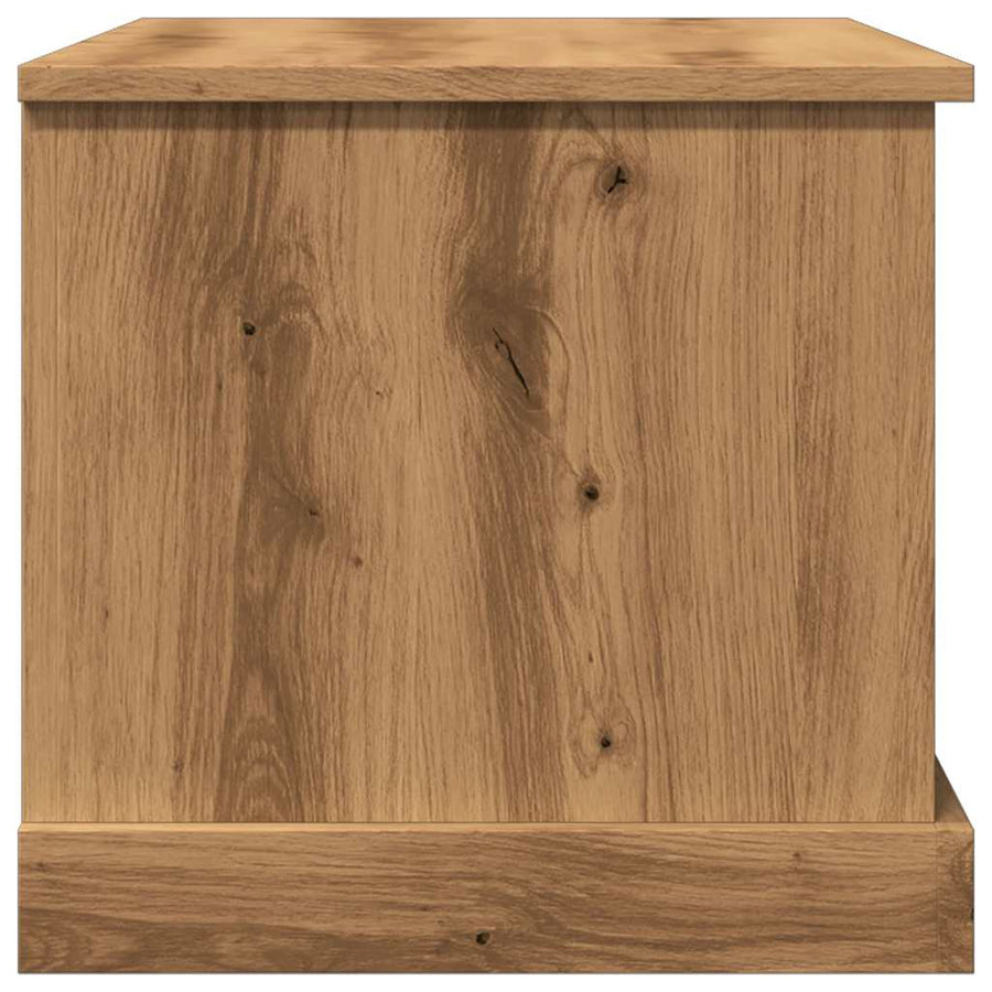 Opbergbox 70x40x38 cm bewerkt hout artisanaal eikenkleurig