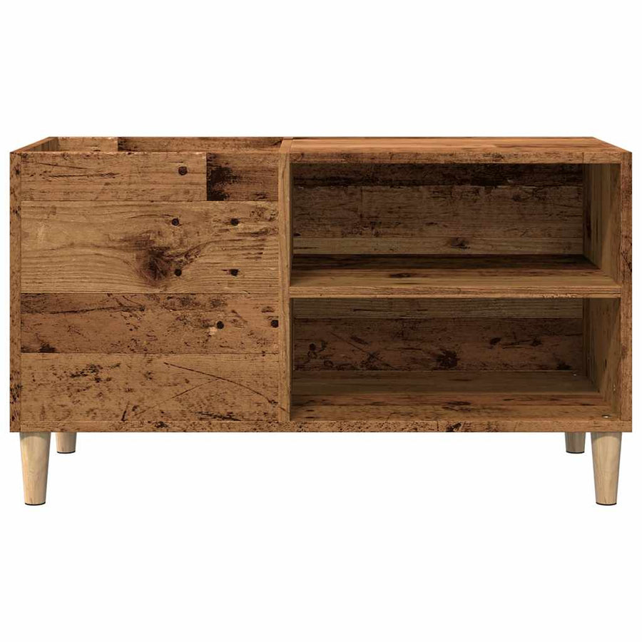 Platenkast 84,5X38X48 Cm Bewerkt Hout Kleurig 84.5 x 38 x 48 cm