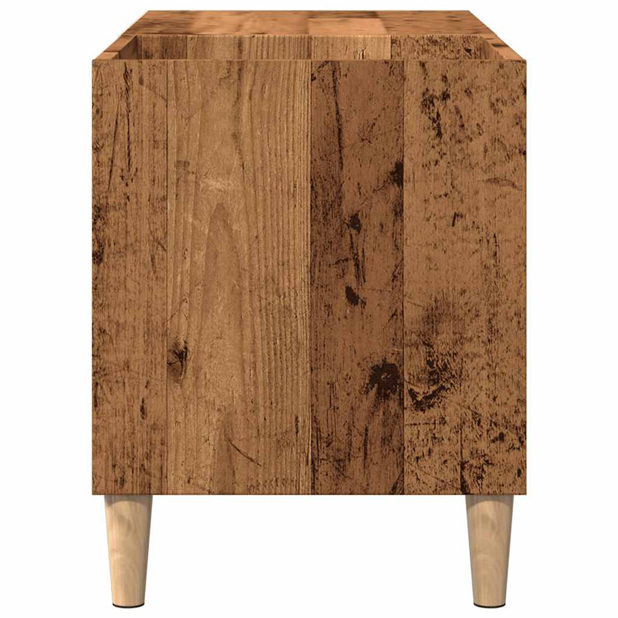 Platenkast 84,5X38X48 Cm Bewerkt Hout Kleurig 84.5 x 38 x 48 cm