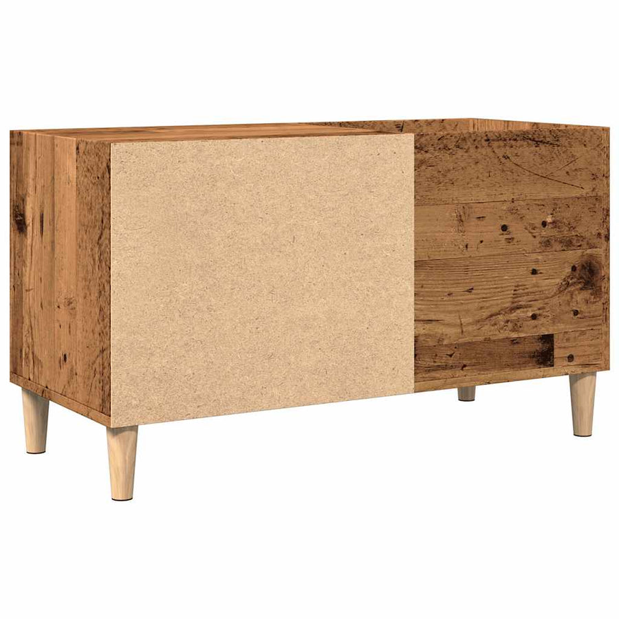 Platenkast 84,5X38X48 Cm Bewerkt Hout Kleurig 84.5 x 38 x 48 cm