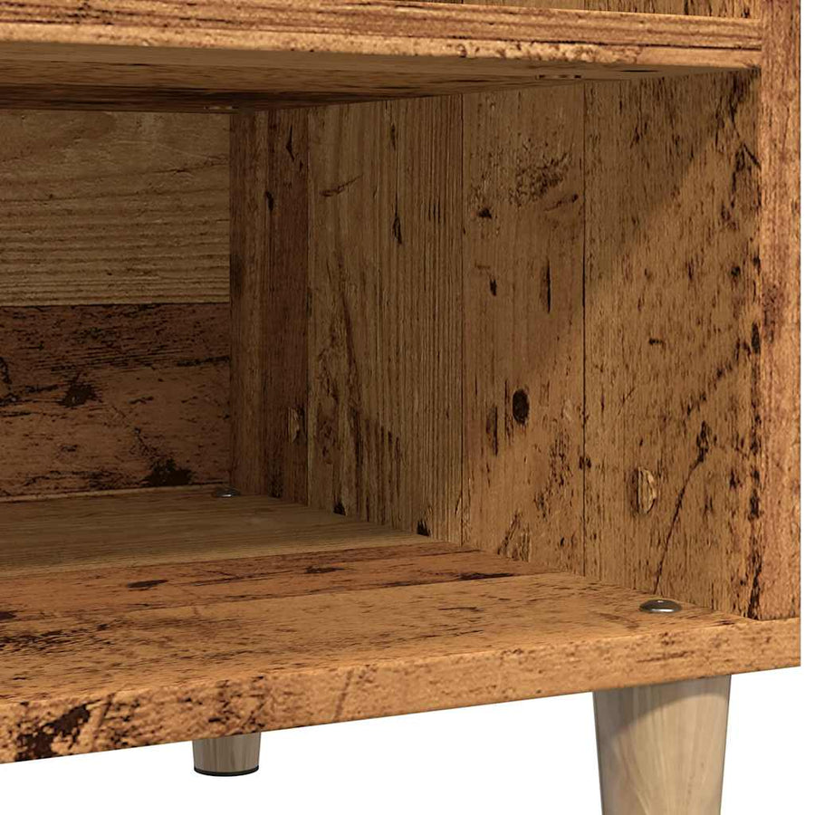 Platenkast 84,5X38X48 Cm Bewerkt Hout Kleurig 84.5 x 38 x 48 cm
