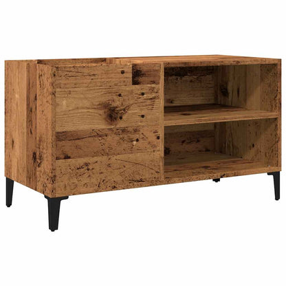 Platenkast 84,5x38x48 cm bewerkt hout oud houtkleurig