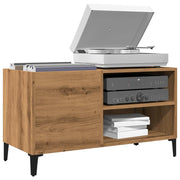 Platenkast 84,5x38x48 cm bewerkt hout eikenkleur
