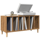 Platenkast 100x38x48 cm bewerkt hout eiken
