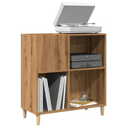 Platenkast 84,5x38x89 cm bewerkt hout eikenkleur