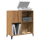 Platenkast 84,5x38x89 cm bewerkt hout eikenkleur