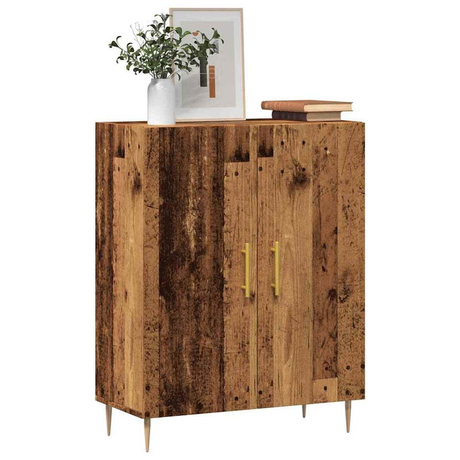 Dressoir 69,5x34x90 cm bewerkt hout oud houtkleurig