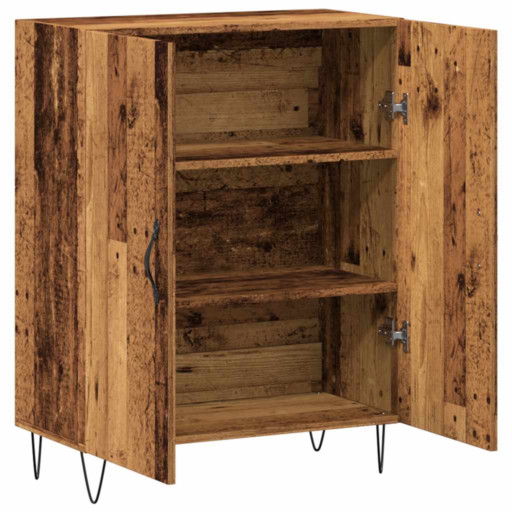 Dressoir 69,5x34x90 cm bewerkt hout oud houtkleurig
