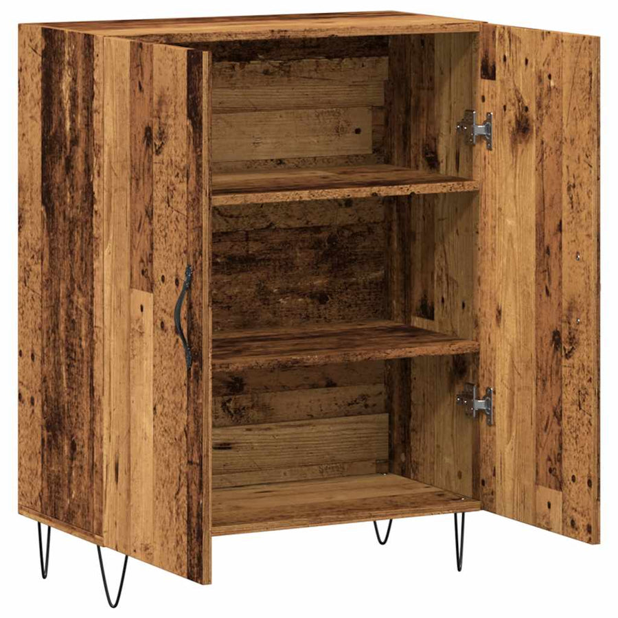 Dressoir 69,5x34x90 cm bewerkt hout oud houtkleurig