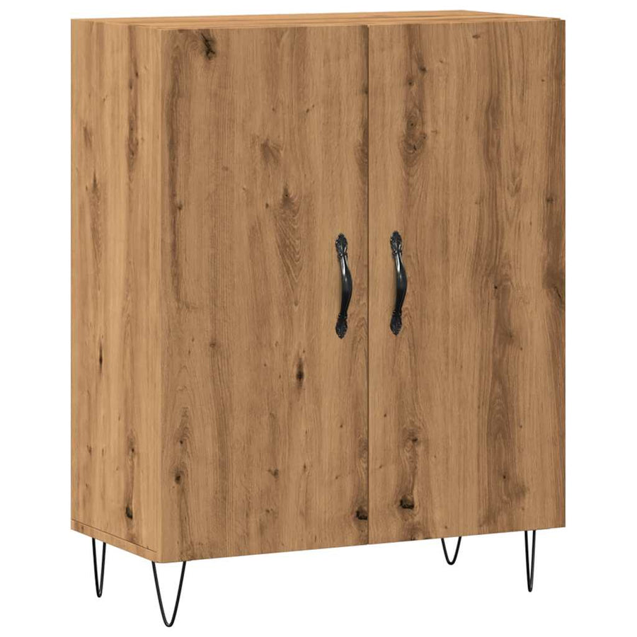 Dressoir 69,5x34x90 cm bewerkt hout artisanaal eikenkleur