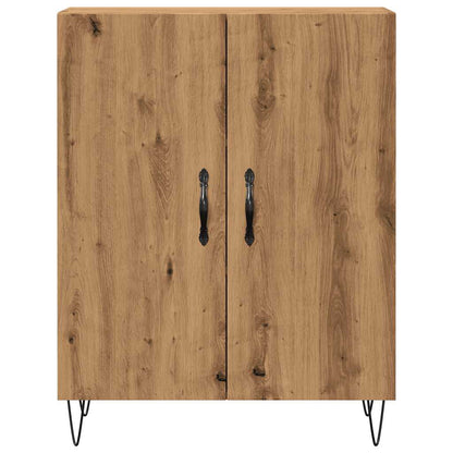 Dressoir 69,5x34x90 cm bewerkt hout artisanaal eikenkleur