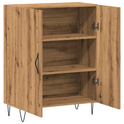 Dressoir 69,5x34x90 cm bewerkt hout artisanaal eikenkleur