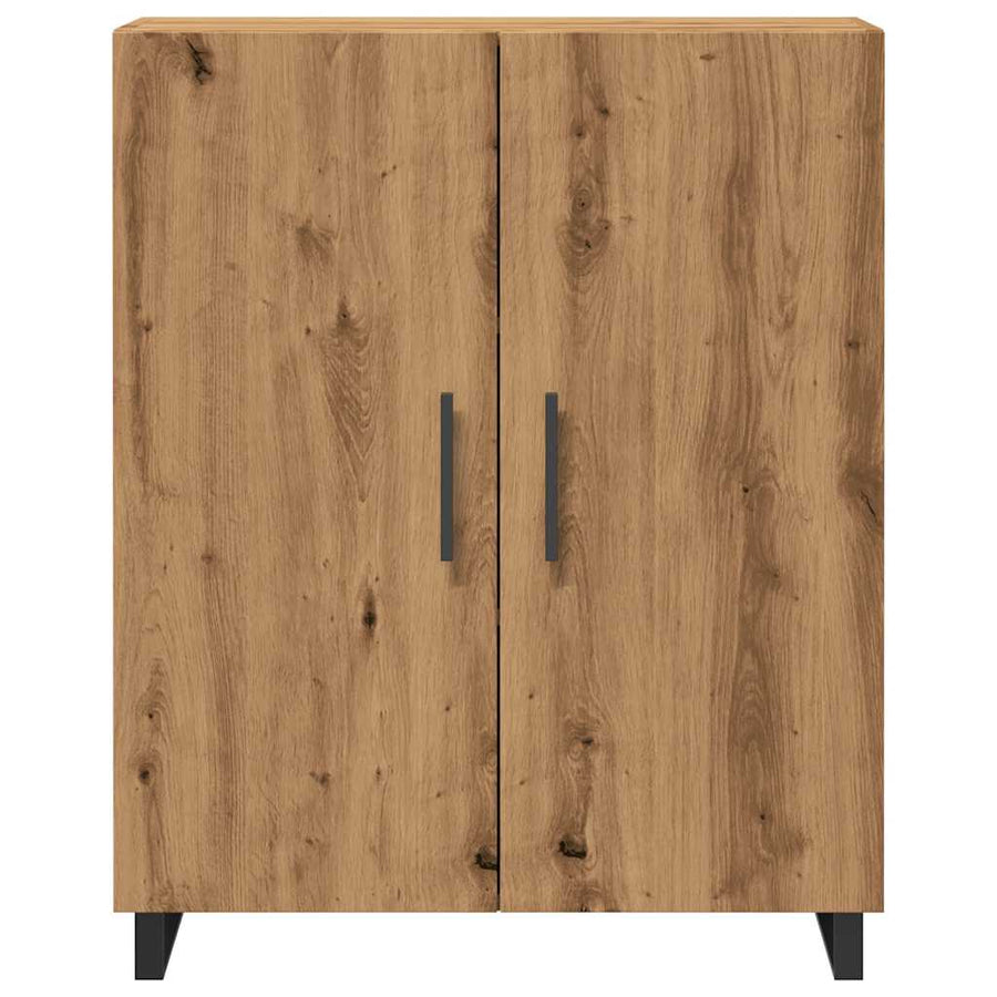 Dressoir 69,5x34x90 cm bewerkt hout artisanaal eikenkleur