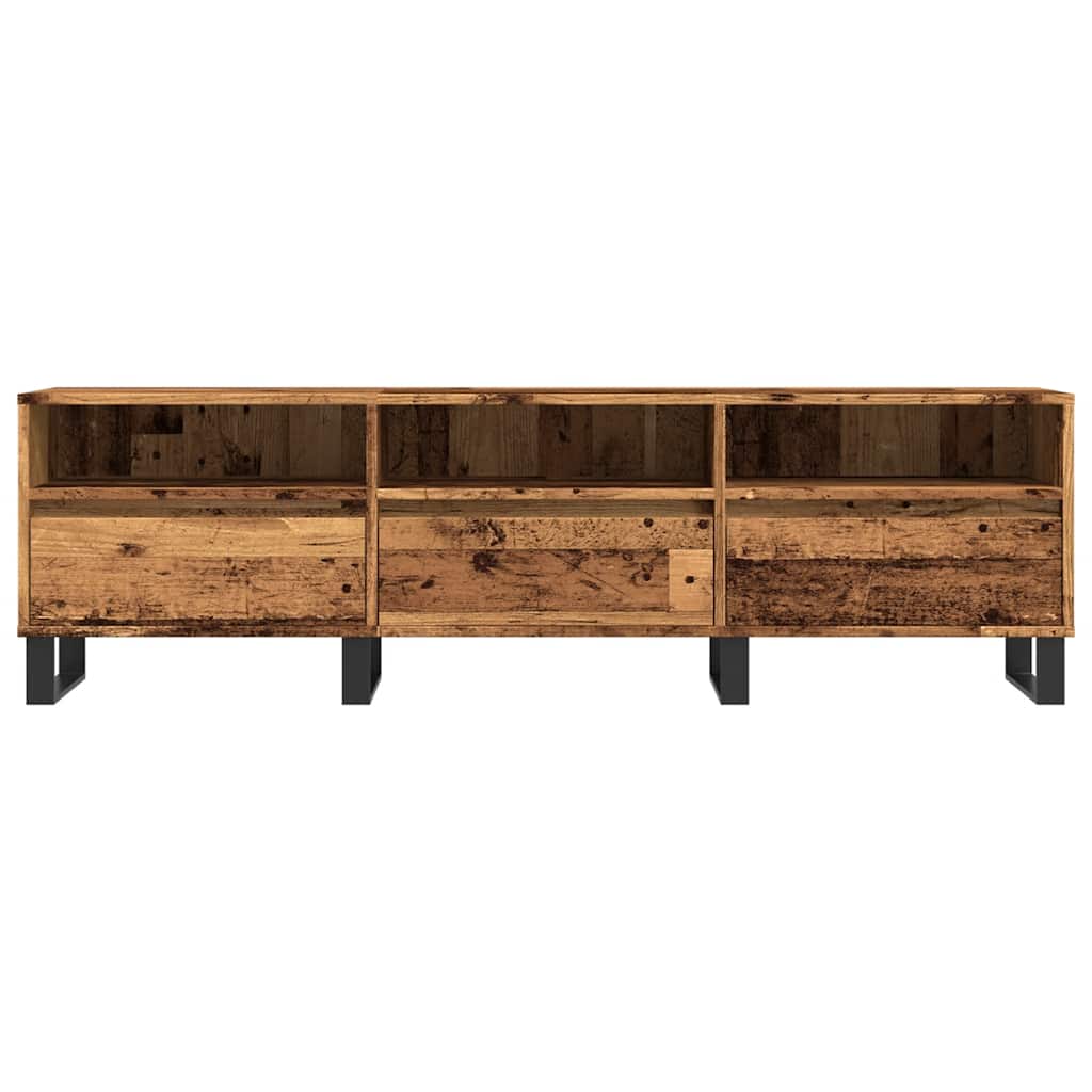Tv-meubel 150x30x44,5 cm bewerkt hout oud houtkleurig