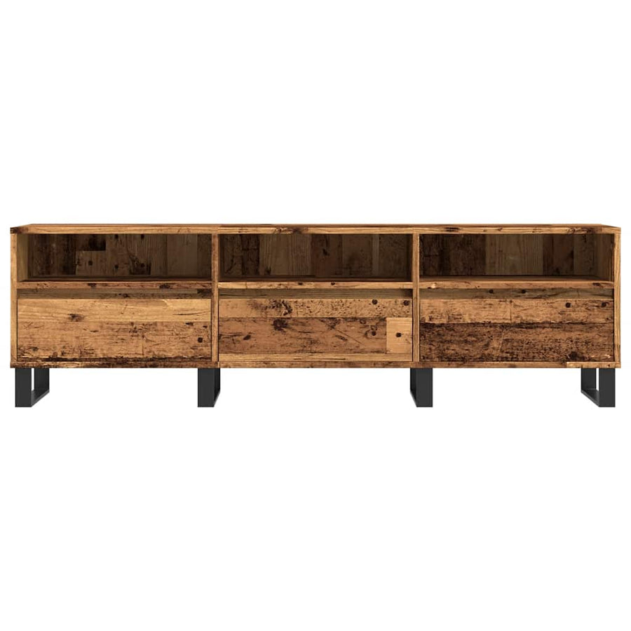Tv-meubel 150x30x44,5 cm bewerkt hout oud houtkleurig