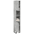 Badkamerkast 30x30x190 cm bewerkt hout betongrijs