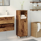 Bathroom cabinet 30x30x100 cm treated wood antique wood color