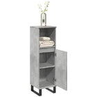 Bathroom cabinet 30x30x100 cm treated wood concrete gray