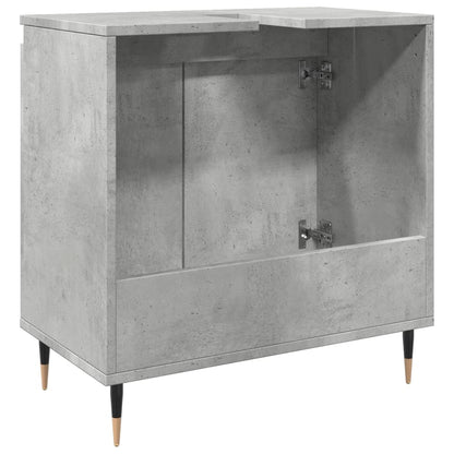 Badkamerkast 58x33x60 cm bewerkt hout betongrijs