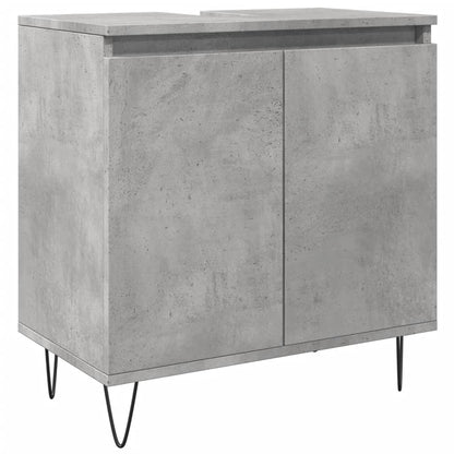 Badkamerkast 58x33x60 cm bewerkt hout betongrijs
