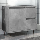 Badkamerkast 65x33x60 cm bewerkt hout betongrijs