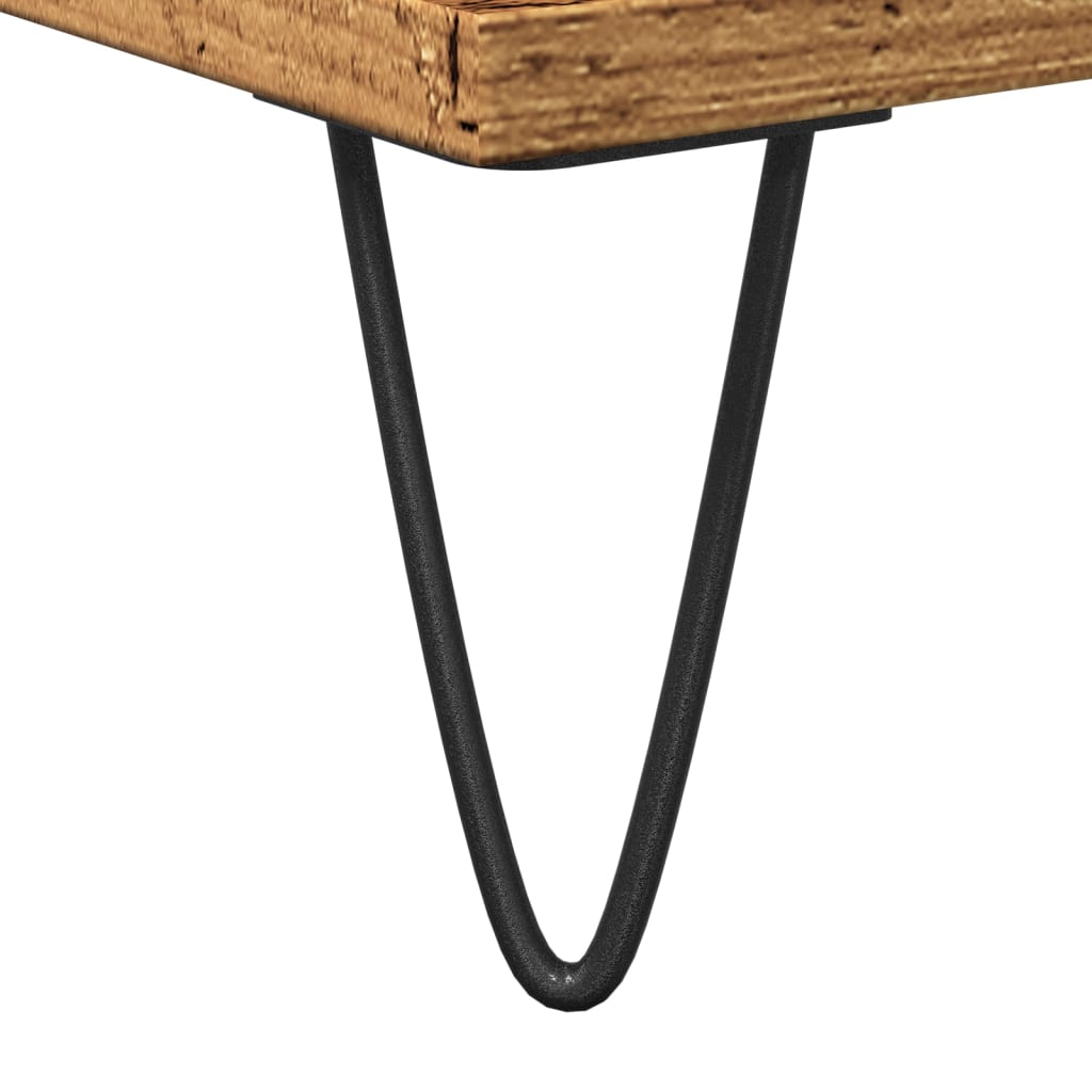 Badkamerkast 65x33x60 cm bewerkt hout oud houtkleurig