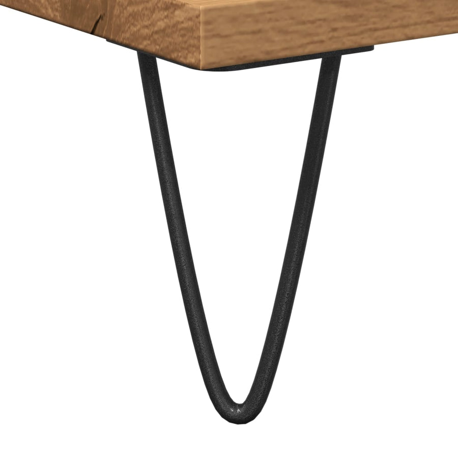 Badkamerkast 65x33x60 cm bewerkt hout artisanaal eikenkleurig
