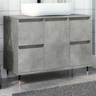 Badkamerkast 80x33x60 cm bewerkt hout betongrijs