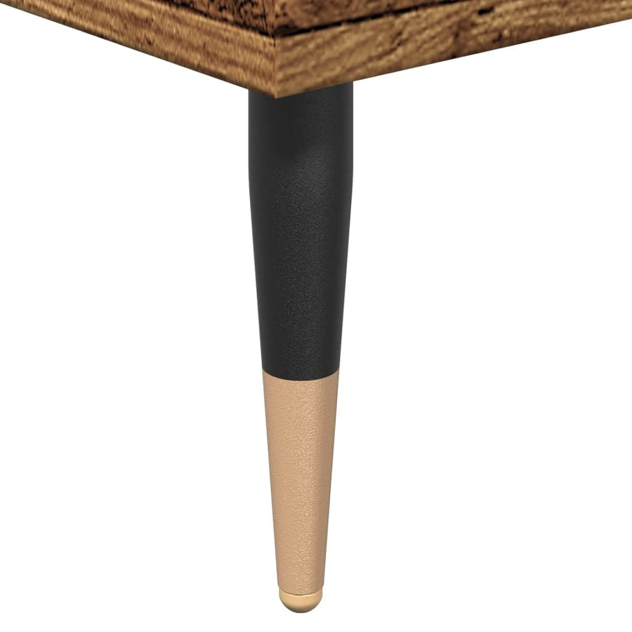 Badkamerkast 80x33x60 cm bewerkt hout oud houtkleurig