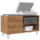 Platenkast 84,5x38x48 cm bewerkt hout eikenkleur