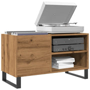 Platenkast 84,5x38x48 cm bewerkt hout eikenkleur