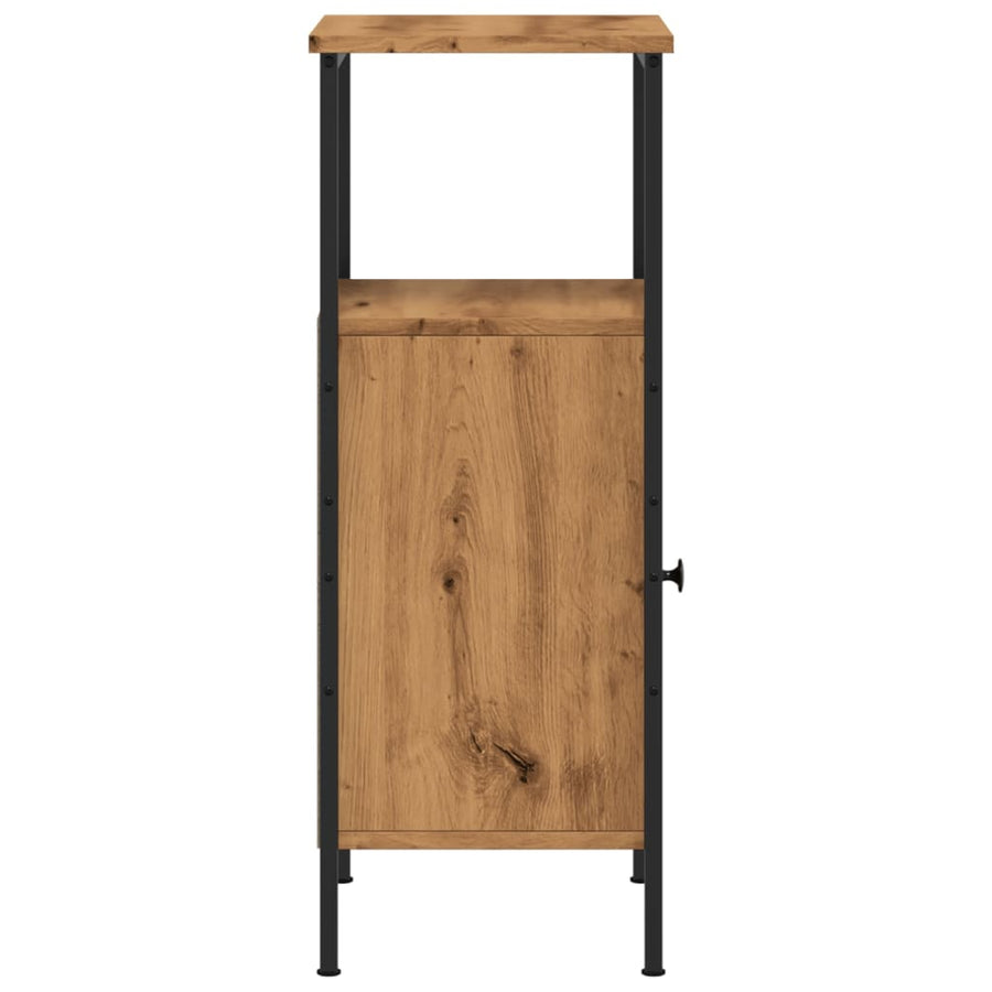 Nachtkastjes 2 st 41x31x80cm bewerkt hout artisanaal eikenkleur