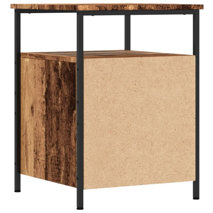 Nachtkastjes 2 st 44x45x60 cm bewerkt hout oud houtkleurig