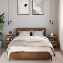 Nachtkastjes 2 st 34x36x50 cm bewerkt hout oud houtkleurig