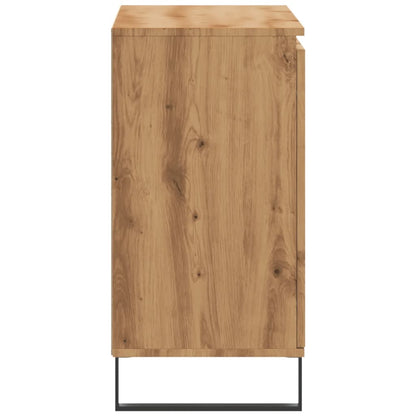 Dressoir 104x35x70 cm bewerkt hout artisanaal eikenkleurig