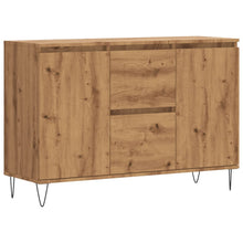 Dressoir 104x35x70 cm bewerkt hout artisanaal eikenkleurig