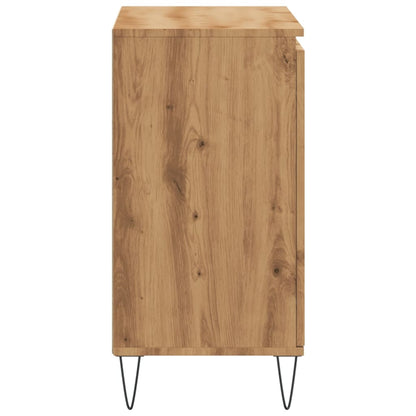Dressoir 104x35x70 cm bewerkt hout artisanaal eikenkleurig
