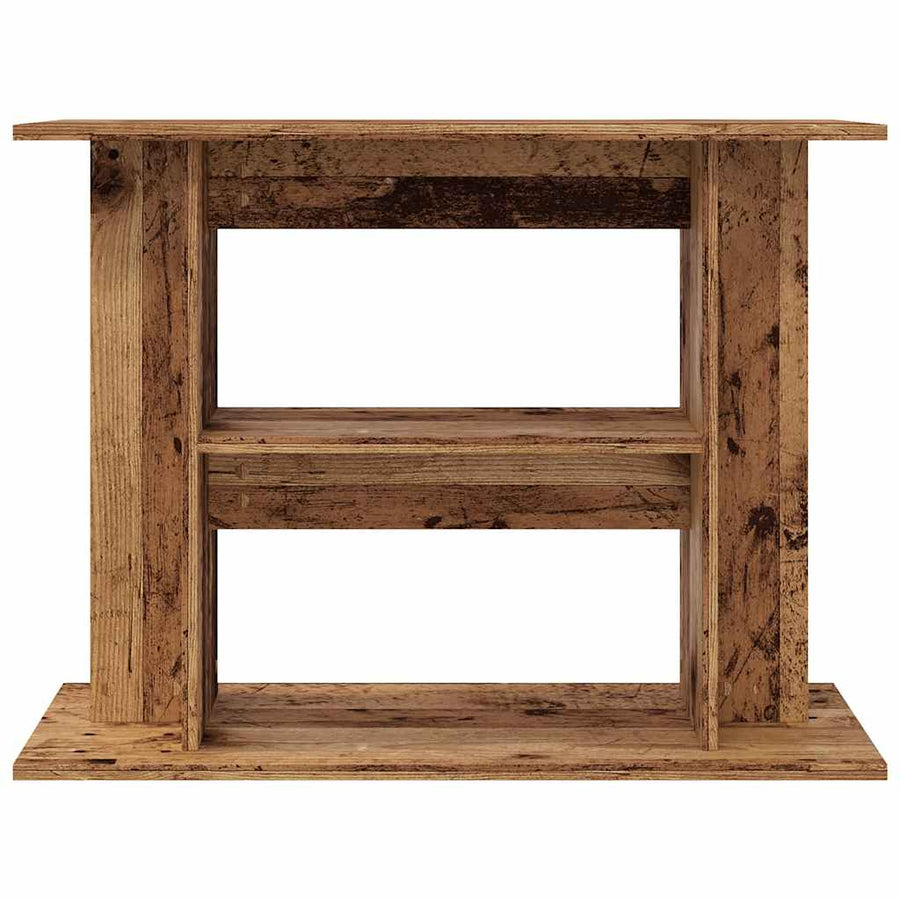 Aquariumstandaard 80x35x60 cm bewerkt hout oud houtkleurig