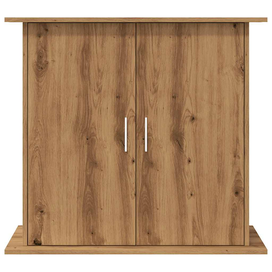 Aquariumstandaard 81x36x73cm bewerkt hout artisanaal eikenkleur