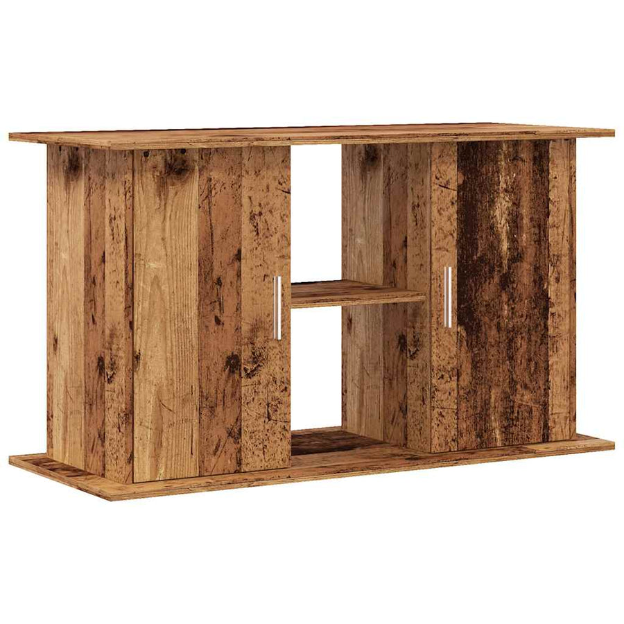 Aquariumstandaard 101x41x58 cm bewerkt hout oud houtkleurig